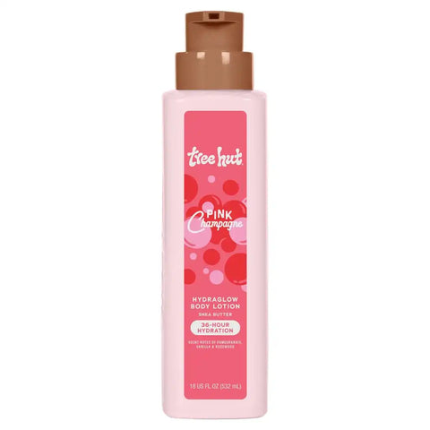 Tree Hut Body Lotion Pink Champagne, Fruity Floral Scent, 18 Fl Oz | Nourishing & Moisturizing Daily Body Lotion with Shea Butter, Lightweight, Non-Greasy Formula, Long-Lasting Hydration