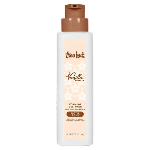 Tree Hut Body Wash, Vanilla, 18 Fl Oz | Nourishing & Moisturizing Foaming Shower Gel with Shea Butter, Soft & Glowing Skin, Gentle Cleanser, Self Care Gift for Women