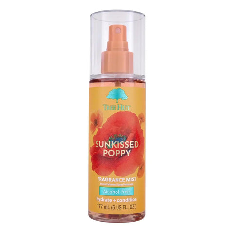 Tree Hut Sunkissed Poppy Hair & Body Mist, Alcohol-Free Body Spray, 6 Fl Oz | Alcohol-Free, Fragrance with Clementines, Lilly & Amber Notes, Perfume Mist, Everyday Fragrance Spray for Women