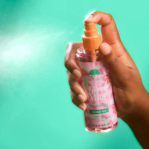 Tree Hut Mini Merry Mint Fragrance Mist, Refreshing Body Spray, Layer with Favorite Scents, Holiday Gift & Stocking Stuffer, Travel Size, 2 fl oz (Pack of 2)