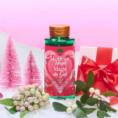 Tree Hut Mistletoe Magic Foaming Body Wash, 18 Fl Oz | Nourishing & Moisturizing Shower Gel w/ Shea Butter & Essential Oils, Soft & Smooth Skin, Gentle Cleanser For All Skin Types