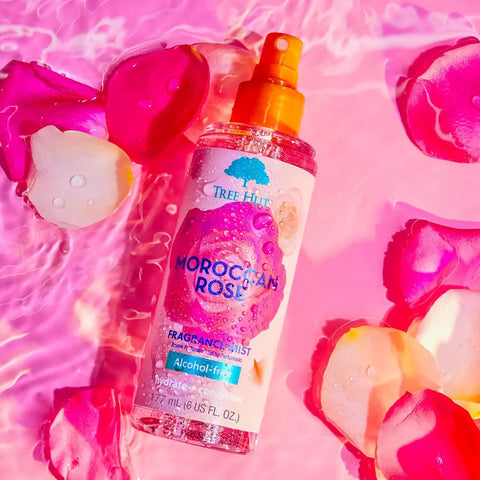 Tree Hut Moroccan Rose Fragrance Mist, Refreshing Body Spray & Body Mist with Essential Oils, Light Sheer Floral Scent for Women, Perfect for Everyday Wear & Scent Layering, 6 fl oz (Pack of 2)