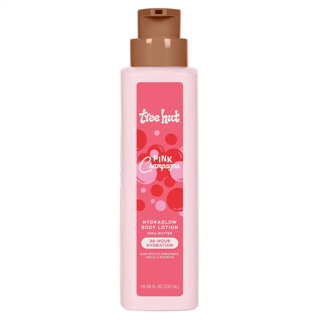 Tree Hut Body Lotion Pink Champagne, Fruity Floral Scent, 18 Fl Oz