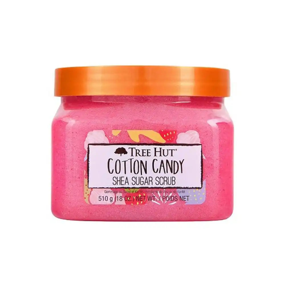 Tree Hut Cotton Candy Body Scrub, Exfoliating Sugar Scrub, Vegan, 18 Oz