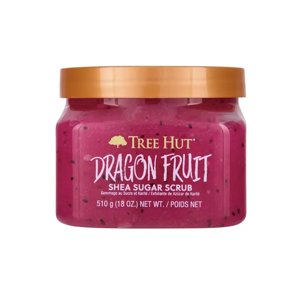 Tree Hut Dragon Fruit Body Scrub, Exfoliating Sugar Scrub, Vegan, 18 Oz