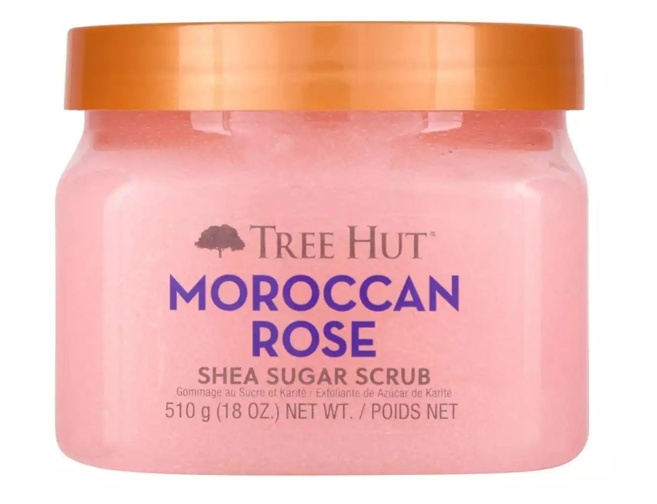 Tree Hut Moroccan Rose Body Scrub, Exfoliating Sugar Scrub, Vegan, 18 Oz