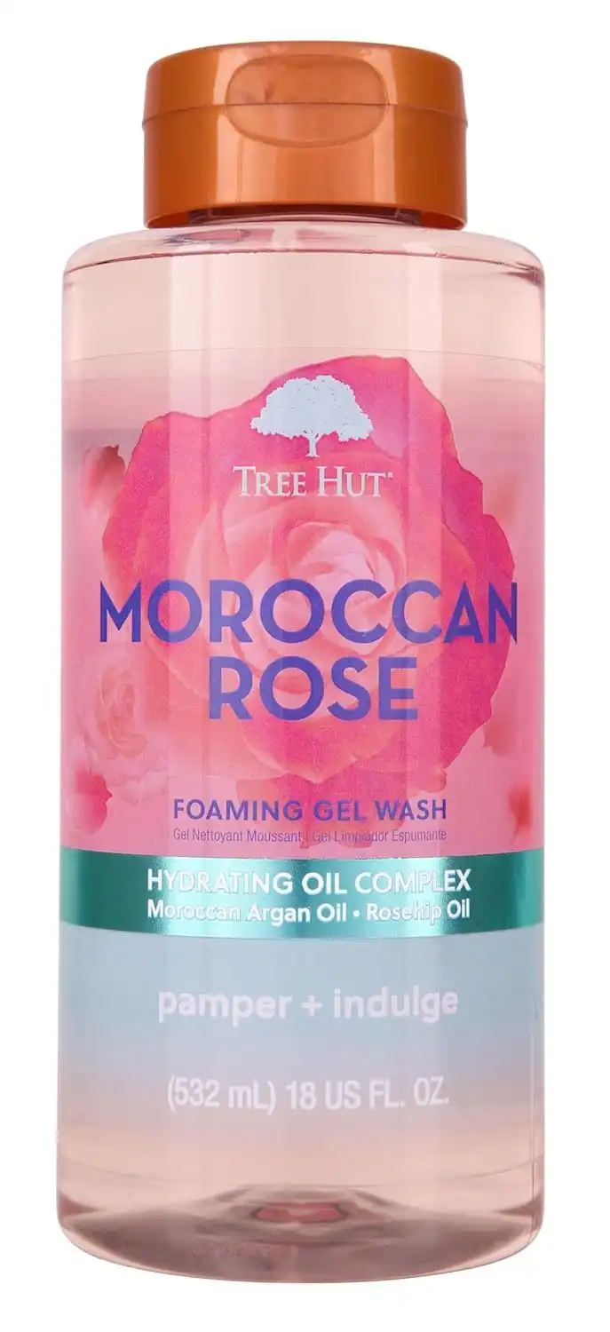 Tree Hut Moroccan Rose Foaming Body Wash, 18 Fl Oz