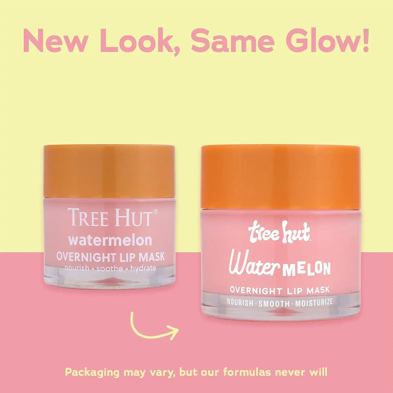 Alternative view of Tree Hut Watermelon Overnight Lip Mask, Hydrating Lip Treatment, Leave On Overnight for Soft, Smooth Lips, 0.6 oz (Pack of 2)