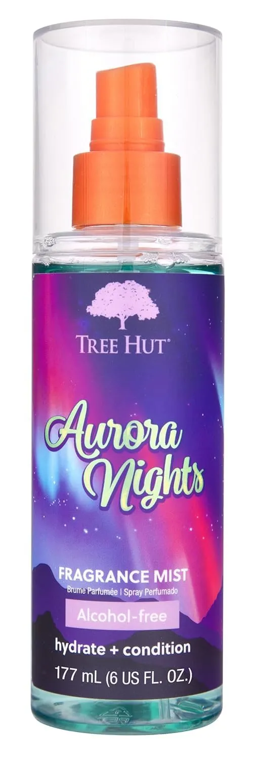 Tree Hut Aurora Nights Hair & Body Mist, Alcohol-Free Body Spray, 6 Fl Oz
