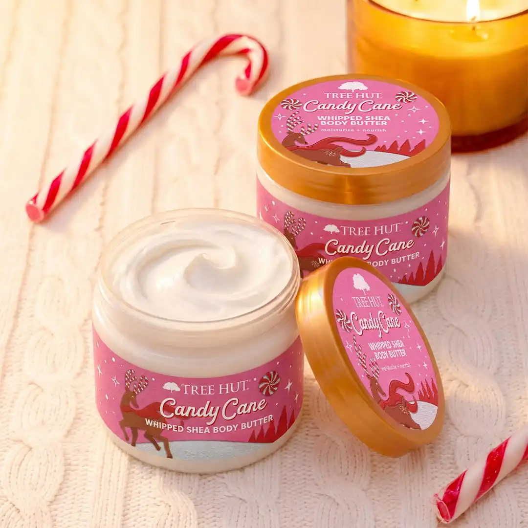 Alternative view of Tree Hut Candy Cane Whipped Body Butter, Limited Edition Holiday, 8.4 Oz