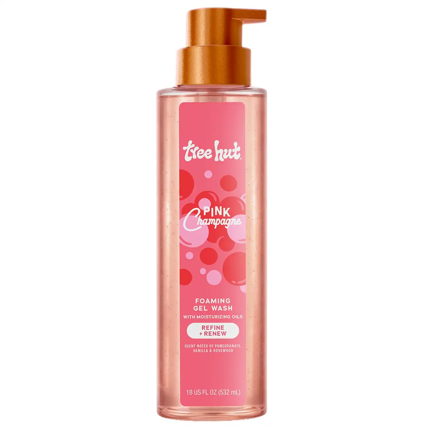 Tree Hut Pink Champagne Body Wash with Shea Butter, Pump Bottle, 18 Fl Oz