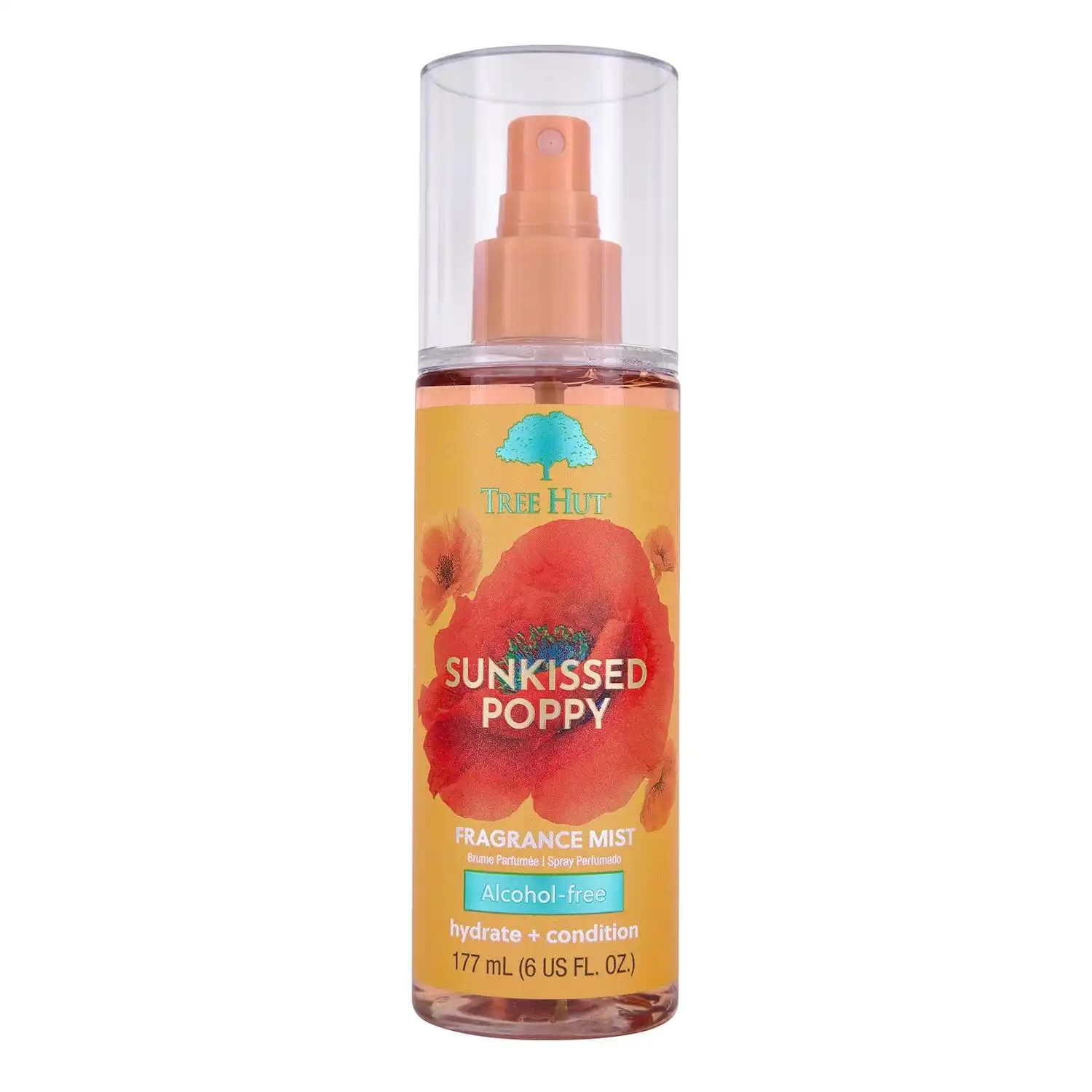 Tree Hut Sunkissed Poppy Hair & Body Mist, Alcohol-Free Body Spray, 6 Fl Oz