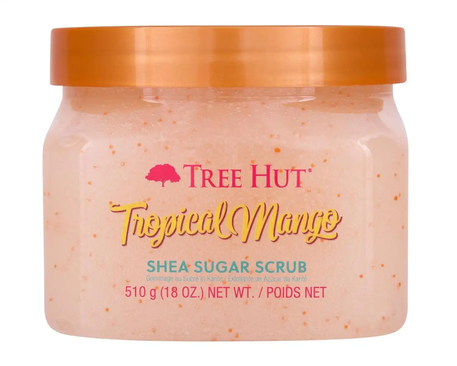 Tree Hut Tropical Mango Body Scrub, Exfoliating Sugar Scrub, Vegan, 18 Oz