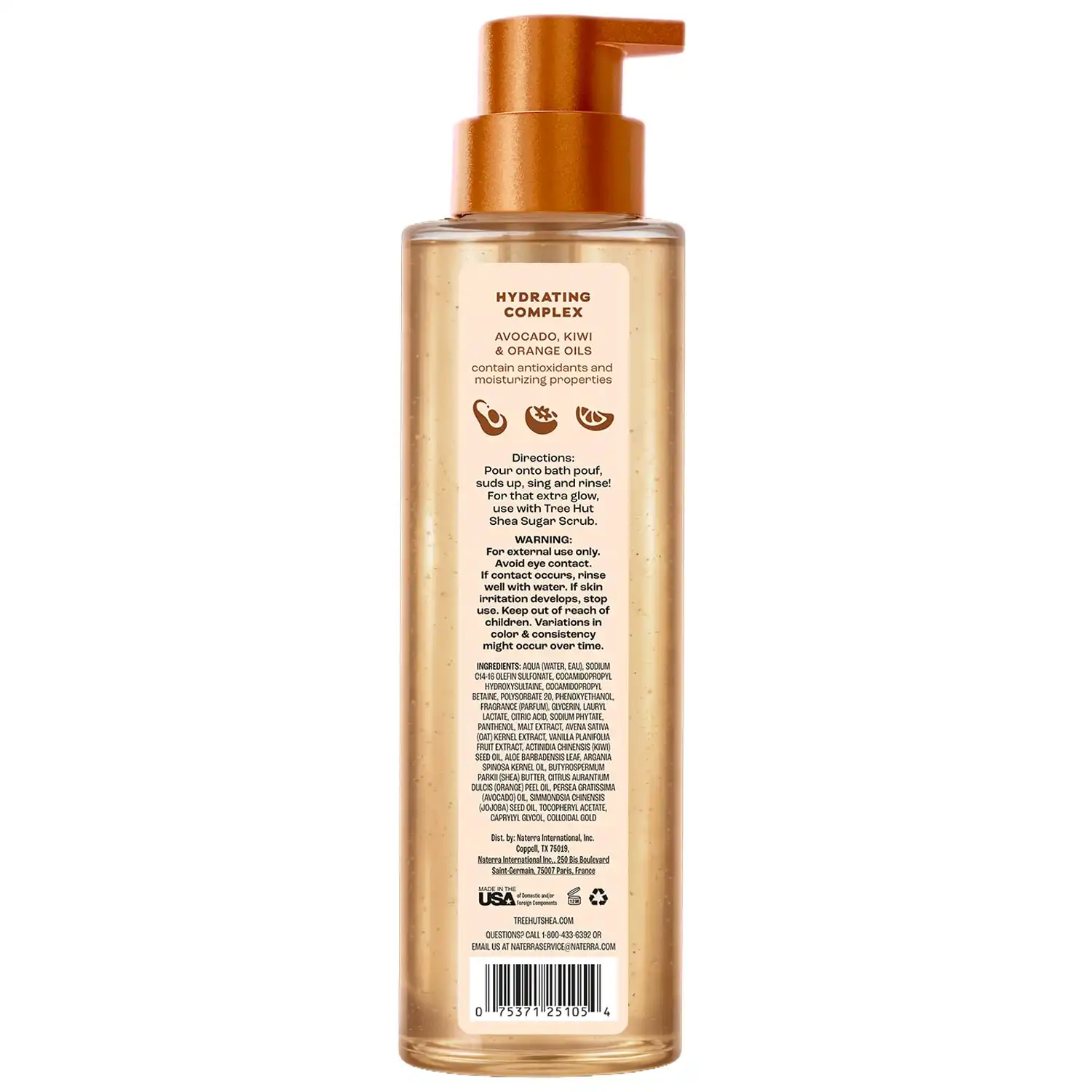 Alternative view of Tree Hut Vanilla Body Wash with Shea Butter, Pump Bottle, 18 Fl Oz