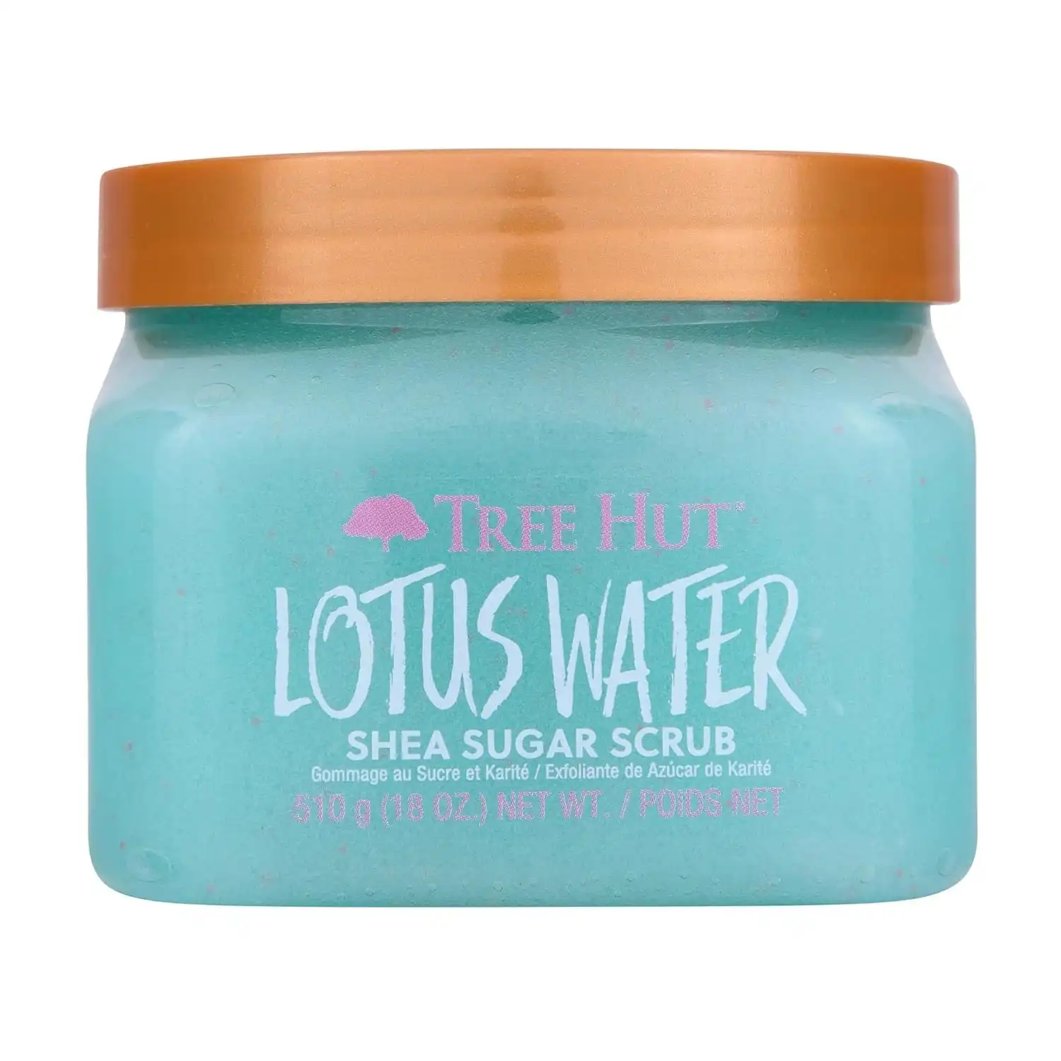 Tree Hut Lotus Water Body Scrub, Exfoliating Sugar Scrub, Vegan, 18 Oz