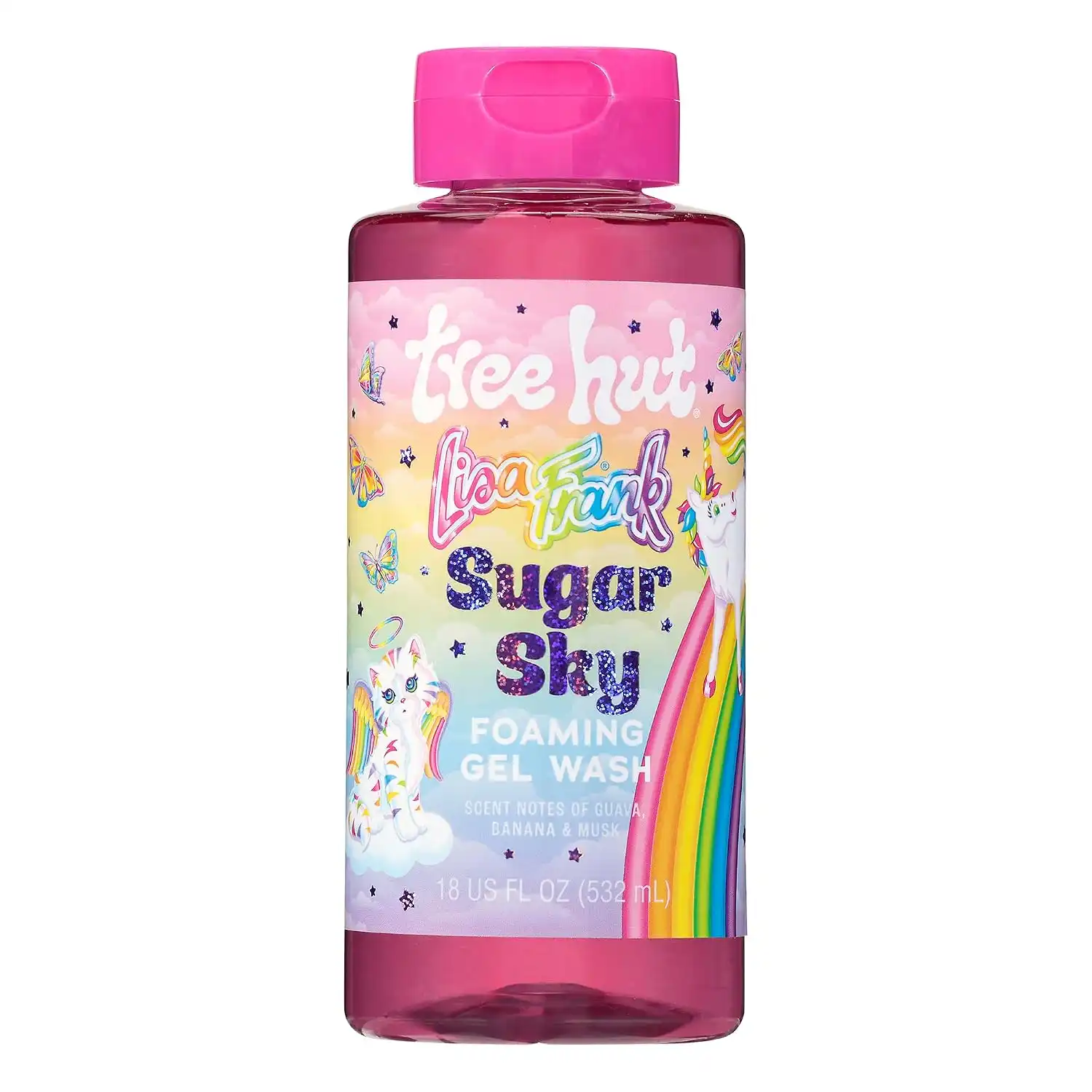 Tree Hut Lisa Frank x Sugar Sky Body Wash, Limited Edition, 18 Fl Oz