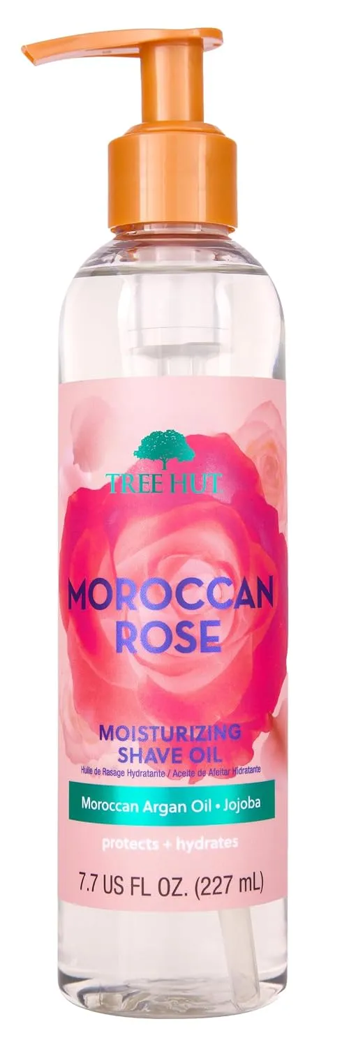 Tree Hut Moroccan Rose Moisturizing Shave Oil, 7.7 Fl Oz