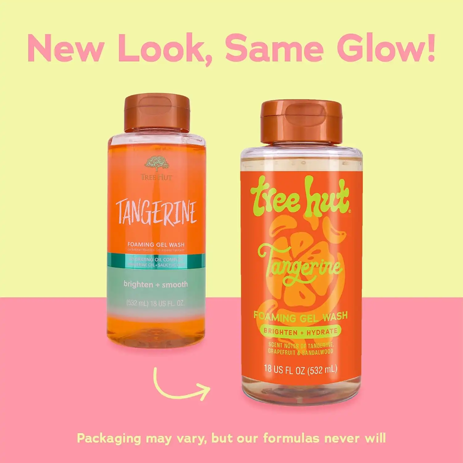 Alternative view of Tree Hut Tangerine Foaming Gel Wash, Hydrating & Moisturizing Body Wash with Shea Butter & Nourishing Essential Oils, Daily Cleanser for Soft Smooth Skin, 18 fl oz (Pack of 2)
