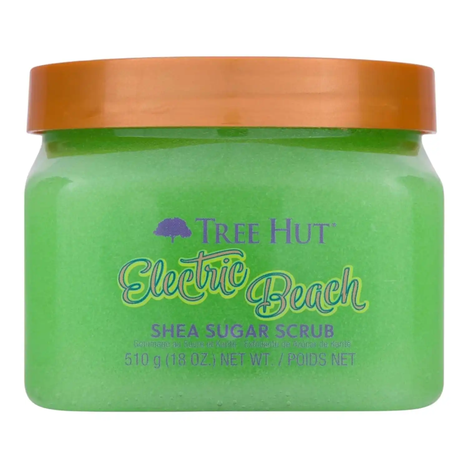 Tree Hut Electric Beach Body Scrub, Exfoliating Sugar Scrub, Vegan, 18 Oz