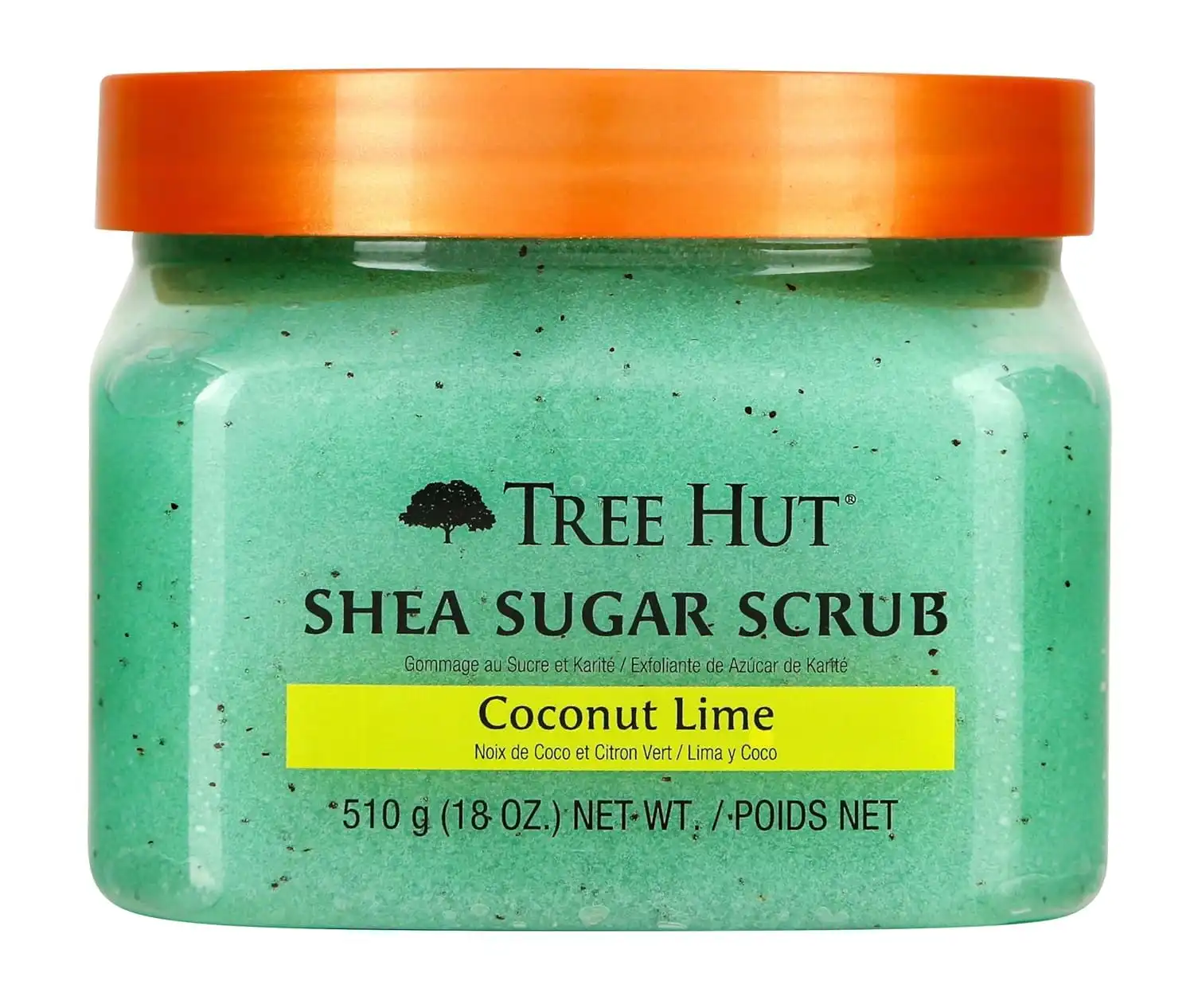 Tree Hut Coconut Lime Body Scrub, Exfoliating Sugar Scrub, Vegan, 18 Oz