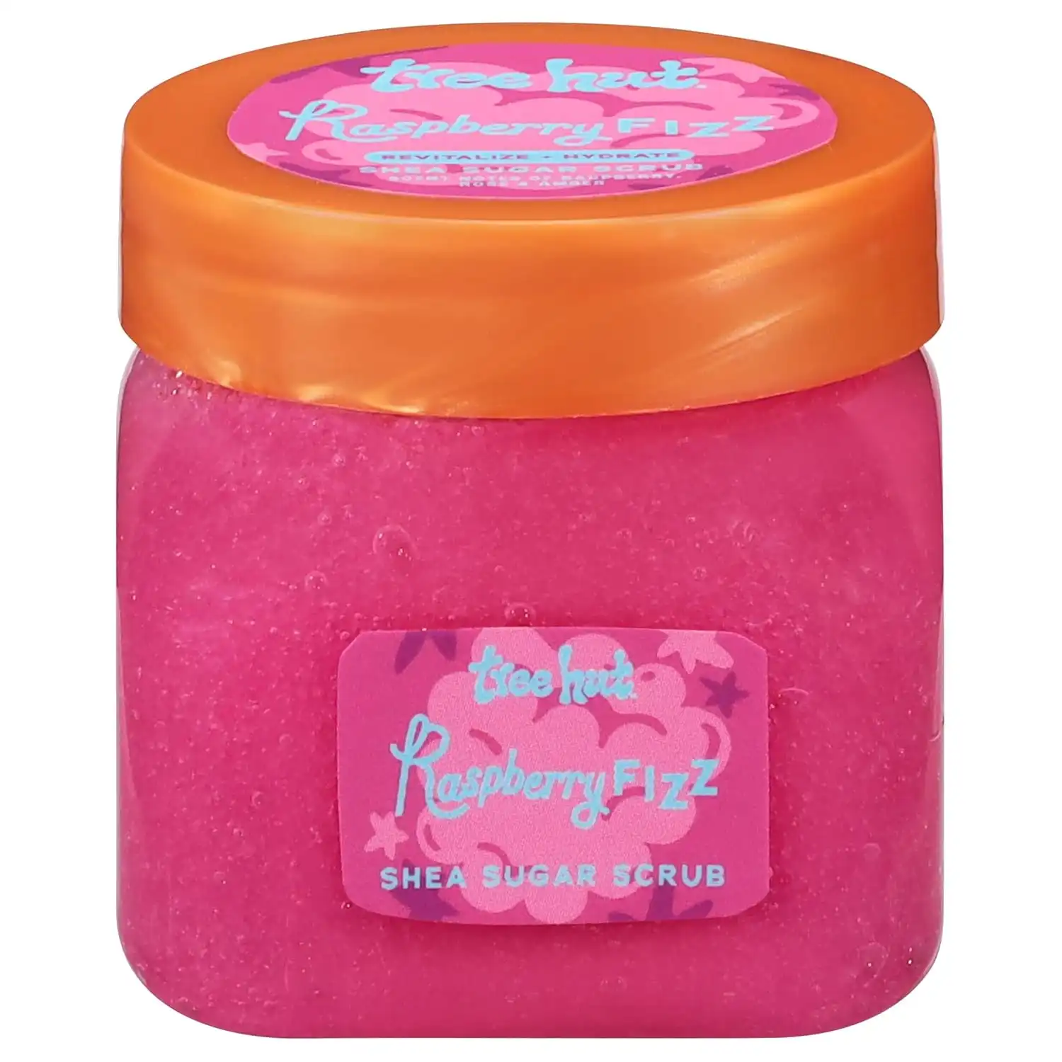 Tree Hut Mini Raspberry Fizz Body Scrub, Travel Size Sugar Scrub, 3.4 Oz
