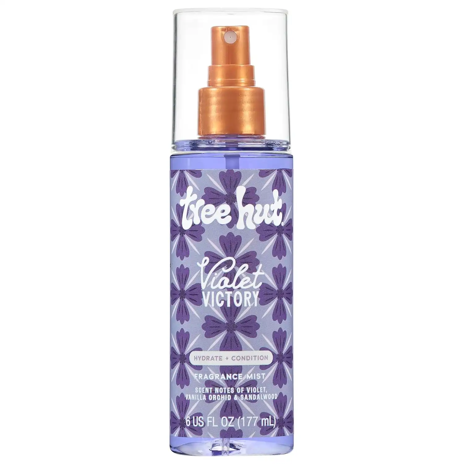 Tree Hut Violet Victory Hair & Body Mist, Alcohol-Free Body Spray, 6 Fl Oz