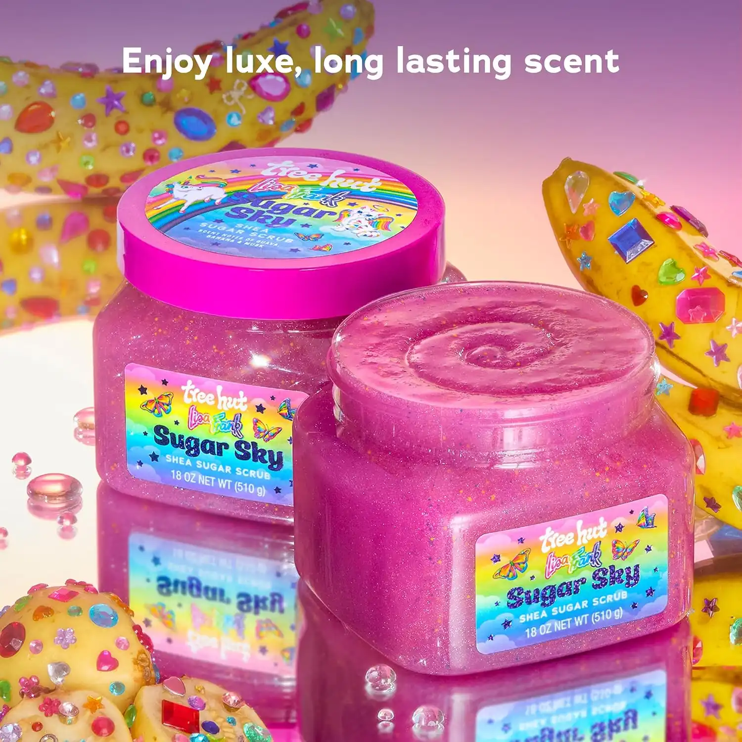 Alternative view of Lisa Frank x Tree Hut Sugar Sky Body Scrub, Exfoliating Sugar Scrub, 18 Oz