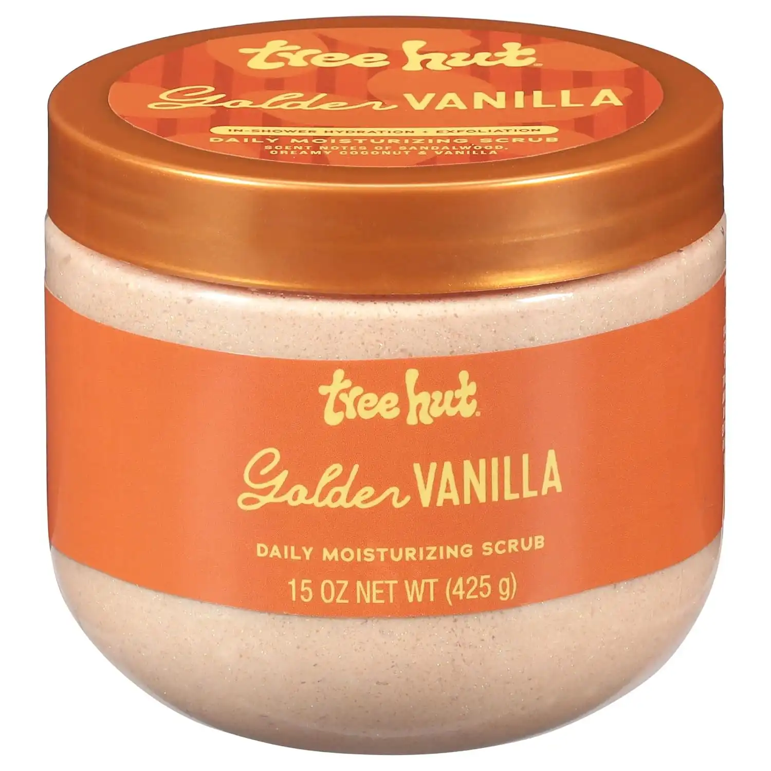 Tree Hut Daily Moisturizing Scrub, Golden Vanilla, 15 oz
