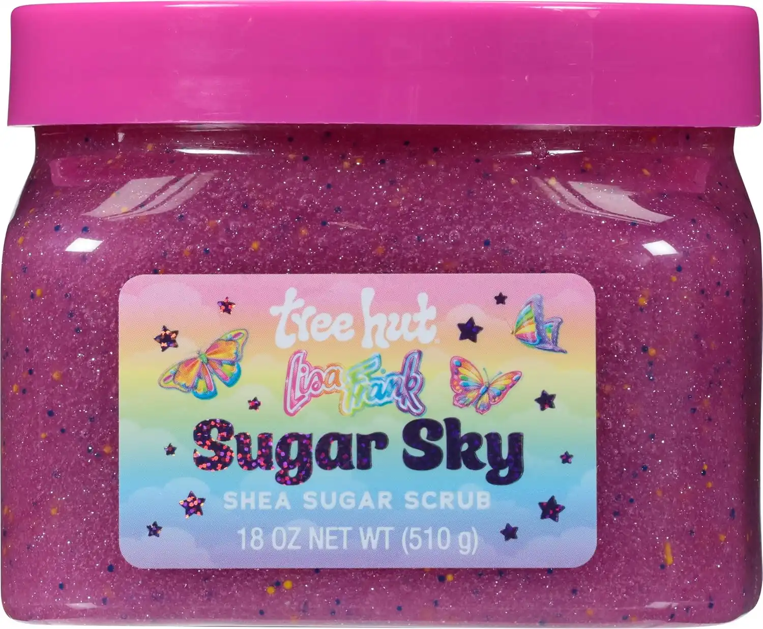Lisa Frank x Tree Hut Sugar Sky Body Scrub, Exfoliating Sugar Scrub, 18 Oz