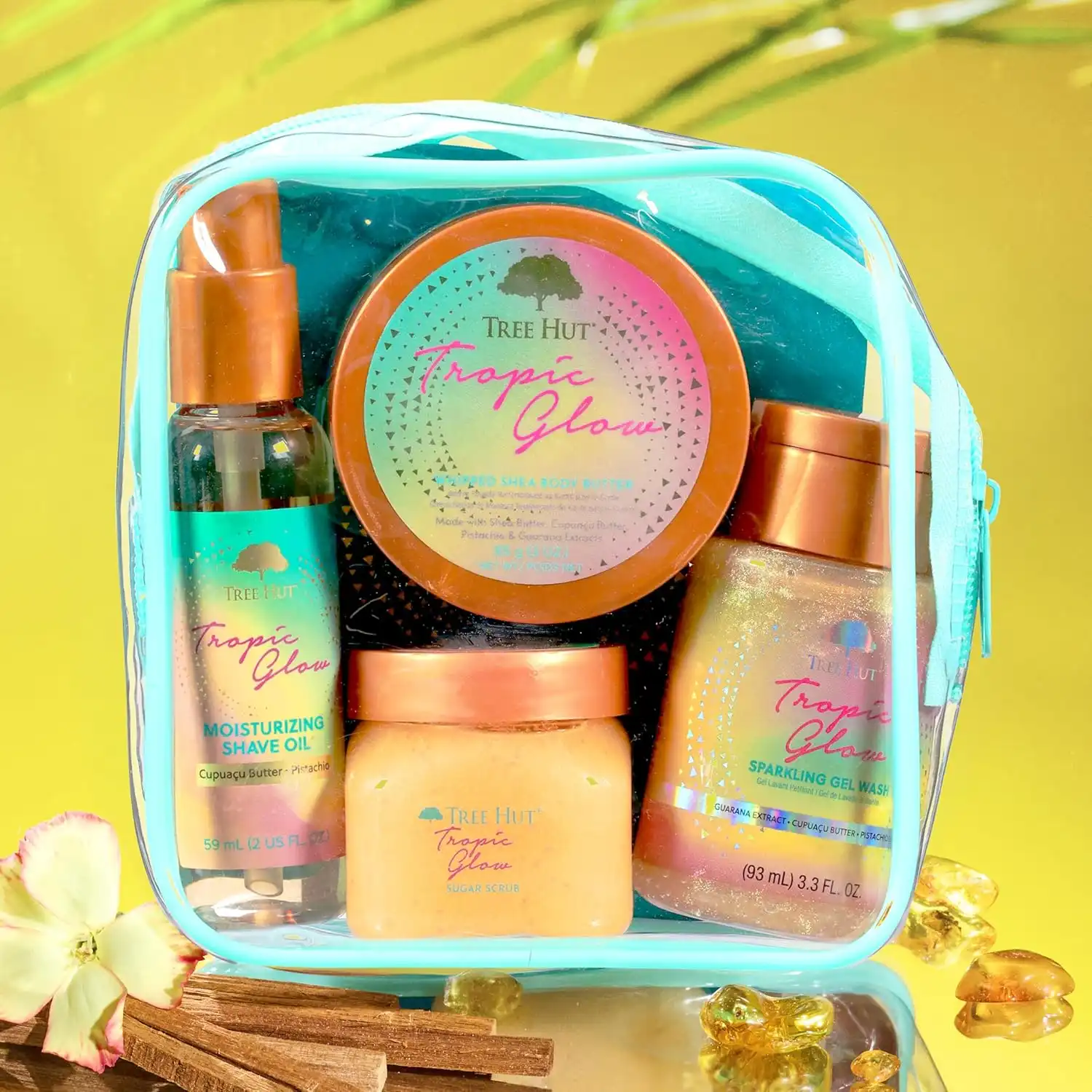 Alternative view of Tree Hut Tropic Glow Everything Shower Gift Set, 4 Piece Kit, Travel Size